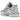 Asics Gel-NYC White Oyster Grey sneakers set fra siden med hvide mesh-detaljer, grå ruskindspaneler og en støddæmpende mellemsål i hvid og grå.