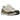 Asics Gel-NYC Cream sneakers set fra siden med beige mesh-overdel, grå ruskindspaneler, snørebånd og stødabsorberende Gel-sål i hvidt og creme.