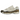 Asics Gel-NYC Cream sneakers set fra siden med beige mesh-overdel, sølvfarvede detaljer og tyk polstret mellemsål i hvid og cremefarve