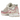 Asics Gel-NYC Cream Mineral Beige Pink sneakers i en flot vinklet visning med creme mesh-overdel, beige ruskindspaneler og markante pink detaljer.