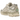 Asics Gel-Nyc Cream Fossil sneakers i vinklet profilvisning med cremefarvet overdel i mesh, grå ruskindspaneler og en chunky gummisål