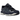 Asics Gel-NYC Midnight Midnight sneakers set fra siden med marineblå tekstiloverdel, ruskindspaneler og en grå dæmpet mellemsål.