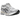 Asics Gel-Kayano 14 White Graphite Grey sneakers i vinklet profil, med hvid mesh overdel, metalliske sølvdetaljer og grå detaljer på sålen.