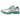 Asics Gel-Nimbus 10.1 White Rainy Lake sneakers i en vinklet visning med hvid overdel, detaljer i grønne nuancer og stødabsorberende gummisål