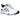 Asics Gel-NYC Utility White Black sneakers set fra siden med hvid mesh, sorte læderdetaljer og en stødabsorberende mellemsål i nuancer af grå og sort.