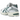Asics Gel-1130 White Rainy Lake sneakers set fra siden med hvid overdel, blå detaljer, klassiske snørebånd og slidstærk gummisål