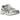 Asics Gel-1130 Cream Blueberry sneakers i en vinklet visning, der viser den cremefarvede mesh-overdel, lilla detaljer og den karakteristiske sål.