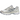 Asics Gel-NYC White Grey Midnight sneakers set fra siden med hvid mesh, grå ruskindsdetaljer og en stødabsorberende mellemsål i hvid.