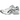 Asics Gel-Kayano 14 JJJJound White Blue sneakers i profilvisning med hvidt mesh-materiale, metalliske blå detaljer og en stabiliserende gummisål.