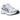 Asics Gel-1130 White Blue (GS) sneakers set fra siden med hvid mesh, blå detaljer, sølvfarvede paneler og robust gummisål
