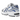 Asics Gel-1130 White Blue (GS) sneakers i vinklet profil med hvid mesh, blå detaljer og den karakteristiske stødabsorberende GEL-sål