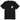 Stussy Tee 8ball Black sneakers set forfra med sort bomuldsmateriale og det ikoniske hvide 8-ball logo trykt centralt på brystet