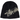 Stussy Brushed Out Stock Skullcap Black sneakers frontbillede af sort strikket hue med hvidt broderet logo i blødt børstet materiale