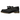 Dr. Martens Adrian Loafer Black sneakers set fra siden med sort glat læderoverdel, klassiske frynser og gul synlig syning langs sålen
