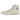 Converse Chuck Taylor All Star 70 Hi Comme des Garcons PLAY White sneakers set fra siden med hvidt lærred og ikonisk rødt hjerte-logo på siden