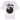 Stussy Tee 8ball White sneakers set forfra med klassisk rund halsudskæring og grafisk 8-ball logo printet på brystet i hvid bomuld