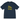 Stussy Bulldog Tee Navy sneakers frontview med print af bulldog og Stussy logo på en navyblå t-shirt i bomuld