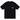 Stussy Rollers Tee Black sneakers front view showcasing a screen-printed graphic on a black cotton crew neck short-sleeve t-shirt