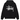 Stussy Basic Hoodie Black sneakers frontview i sort bomuld med hvidt Stüssy logo trykt på brystet og klassisk hættetrøje design med snore