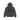 Stussy Basic Hoodie Pigment Dyed Black sweatshirt med frontview, hætte og hvidt logo-print på brystet i sort pigmentfarvet bomuld