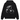 Stussy Cherries Hoodie Black front view, en sort hættetrøje med det ikoniske Stussy-logo og kirsebær-grafik trykt på brystet i hvid.