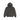 Stussy Stuck Link Hoodie Pigment Dyed Black sneakers front view med grafisk Stussy logo print på brystet og hætte i en dyb sort vasket farve