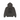 Stussy Stuck Link Hoodie Pigmeny Dyed Black sneakers front view, vist i en vasket sort nuance med Stussy-logo på brystet og hætte.