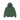 Stussy Stock Link Hoodie Pigment Dyed Pine sneakers frontview i en dyb grøn nuance med hvidt Stüssy logo trykt centralt på brystet
