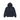 Stussy Tile Oval Hoodie Navy sneakers frontvisning af marineblå hættetrøje med grafisk hvidt flisemønster og Stüssy-logo på brystet