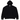 Fear of God Essentials Classic Hood Zip Up Sweatshirt Black sneakers, sideprofil der fremhæver det sorte bomuldsmateriale og hættens detaljer.