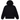 Fear of God Essentials Hoodie Jet Black sneakers set forfra med sort bomuldsmateriale og det karakteristiske Essentials logo på brystet