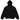 Fear of God Essentials Chest Logo Hoodie Jet Black/Jet Black sneakers frontview med sort farve, blødt bomuldsmateriale og centralt logo