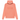 Fear of God Essentials Hoodie Coral sneakers frontbillede af koralfarvet hættetrøje med sort branding trykt på brystet og hætte med snoretræk