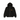 Stussy Built Tough Zip Hoodie Black sneakers frontvisning af sort hættetrøje med lynlås, Stussy logo på brystet og justerbare snore i hætten