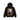 Stussy Built Tough Zip Hoodie Black i frontprofil, fremstillet i sort materiale med grafisk tryk på brystet og lynlåslukning i fuld længde.