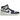 Air Jordan 1 Mid Mystic Navy Mint Foam sneakers i vinkelret visning med blå og grøn læderoverdel, hvide snørebånd og klassisk sål