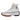 Converse Run Star Hike Hi White Black Gum sneakers i vinkelvisning med hvid lærredsoverdel, sort hæl og savtakket gummisål