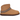 UGG Classic Mini Crescent Chestnut sneakers i en stilfuldt vinklet profil med brun ruskindsoverdel og blødt fåreskind foer