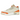 Jordan 3 Retro TEX Starfish sneakers i vinkelret visning med orange læder, ikonisk elefantprint og hvide snørebånd