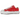 Maison Mihara Yasuhiro Hank OG Sole Canvas Low Red sneakers i sideprofil med rød lærreds-upper og karakteristisk smeltet hvid sål