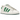 Adidas Campus 00s Core White Green sneakers i vinkelvisning med hvid overdel i ruskind, grønne detaljer og klassiske flade snørebånd