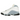 Air Jordan 13 Retro Blue Grey sneakers set fra siden med hvid læderoverdel, grå ruskinddetaljer og karakteristisk leopardøje-logo ved hælen