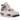 Air Jordan 4 Retro Comic sneakers i en vinkel med hvid overdel, sorte detaljer og klassiske snørebånd