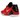 Nike Kobe 9 EM Low Protro China sneakers i et vinklet udsnit med rød overdel, mønstret mellemsål og sorte snørebånd