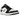 Air Jordan 1 Low Black White Grey sneakers i sideprofil med sort læder-overdel, hvide detaljer, grå swoosh og hvid mellemsål
