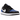 Jordan 1 Low Black Royal Toe sneakers i vinklet profil med sort læderoverdel, blå detaljer, hvid mellemsål og sorte snørebånd