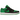 Air Jordan 1 Low Lucky Green sneakers set fra siden med grønne læderpaneler, hvid mellemsål og sort Nike Swoosh-detalje