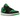 Air Jordan 1 Low Lucky Green sneakers i sideprofil, der viser den ikoniske sorte Swoosh på en hvid læderbase med markante grønne detaljer.