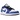 Air Jordan 1 Low Game Royal sneakers i en klassisk vinklet profil med blåt læder, hvid sidepanel, sort swoosh og hvid mellemsål.