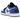 Air Jordan 1 Low Game Royal sneakers i en flot profilvinkel med kongeblå læderdetaljer, hvid base, sort swoosh og hvide snørebånd.
